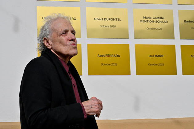 18th Lumiere Festival Bad Lieutenant Screening Abel Ferrara unveiling a commemorative plate in his honor on the Film Makers Wall after the screening of the movie Bad Lieutenant during the 18th Lyon Lumiere Film Festival in Lyon, France on 11 October 2026. Photo by Julien Reynaud APS-Medias ABACAPRESS.COM Lyon France Copyright: xReynaudxJulien APS-Medias ABACAx