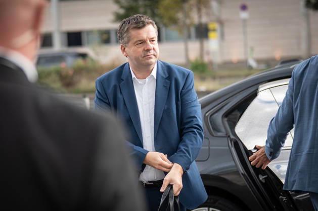 Sven Schulze, Minister-President and parliamentary group leader of Saxony-Anhalt, upon his arrival at the Konrad Adenauer House for the CDU Germany Executive Committee Retreat in Berlin, October 2026, Berlin, Berlin, Germany, Konrad Adenauer House