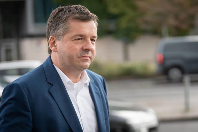 Sven Schulze, Minister-President and parliamentary group leader of Saxony-Anhalt, upon his arrival at the Konrad Adenauer House for the CDU Germany Executive Committee Retreat in Berlin, October 2026, Berlin, Berlin, Germany, Konrad Adenauer House