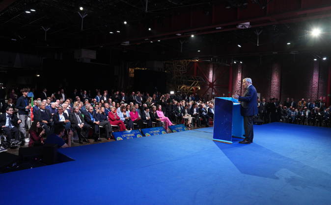 IPA89549700 - Milan, October 11, 2026, Forza Italia Event: The Optimism of Will at the East End Studios on Via Mecenate with Antonio Tajani  Copyright: xDuilioxPiaggesix xDuilioxPiaggesix IPA89549700