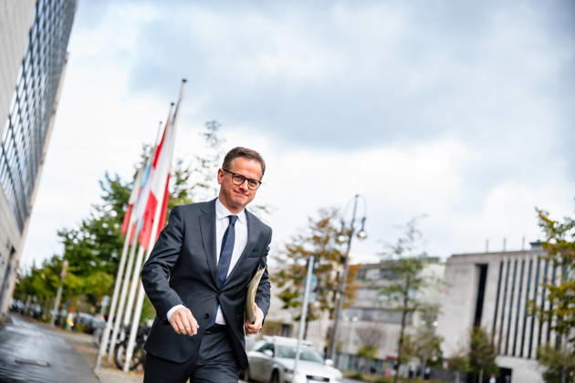 Carsten Linnemann, Federal Minister of Health, upon his arrival at the Konrad Adenauer House for the CDU of Germany’s Executive Committee Retreat in Berlin, October 2026, Berlin, Berlin, Germany, Konrad Adenauer House