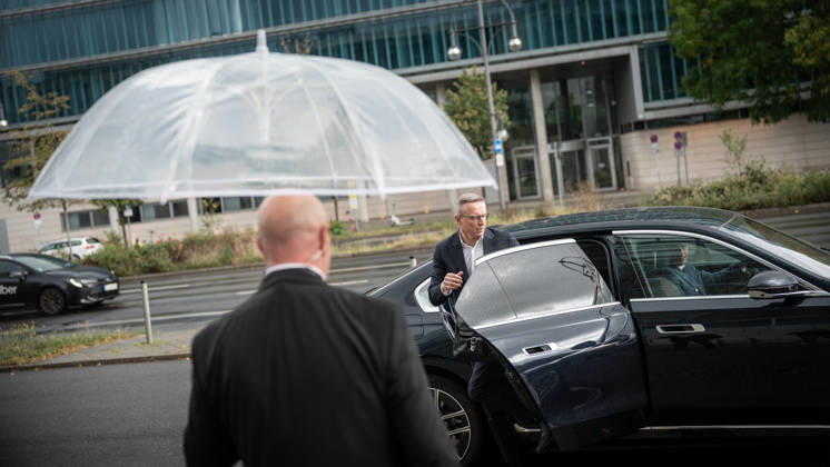 Karsten Wildberger, Federal Minister for Digital Affairs and State Modernization, upon his arrival at the CDU Germany Executive Committee Retreat in Berlin, October 2026, Berlin, Berlin, Germany, Konrad Adenauer House