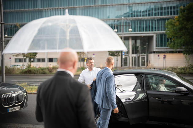 Sven Schulze, Minister-President and parliamentary group leader of Saxony-Anhalt, upon his arrival at the Konrad Adenauer House for the CDU Germany Executive Committee Retreat in Berlin, October 2026, Berlin, Berlin, Germany, Konrad Adenauer House