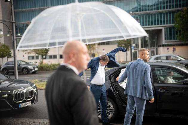 Sven Schulze, Minister-President and parliamentary group leader of Saxony-Anhalt, upon his arrival at the Konrad Adenauer House for the CDU Germany Executive Committee Retreat in Berlin, October 2026, Berlin, Berlin, Germany, Konrad Adenauer House