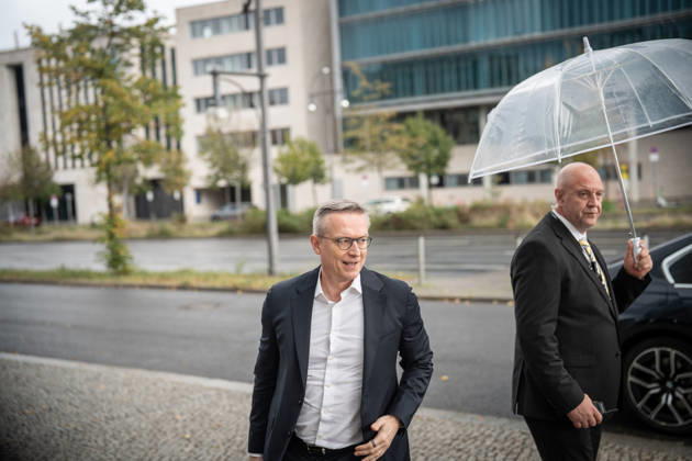 Karsten Wildberger, Federal Minister for Digital Affairs and State Modernization, upon his arrival at the CDU Germany Executive Committee Retreat in Berlin, October 2026, Berlin, Berlin, Germany, Konrad Adenauer House