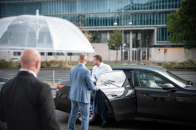 Sven Schulze, Minister-President and parliamentary group leader of Saxony-Anhalt, upon his arrival at the Konrad Adenauer House for the CDU Germany Executive Committee Retreat in Berlin, October 2026, Berlin, Berlin, Germany, Konrad Adenauer House