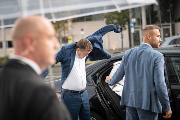 Sven Schulze, Minister-President and parliamentary group leader of Saxony-Anhalt, upon his arrival at the Konrad Adenauer House for the CDU Germany Executive Committee Retreat in Berlin, October 2026, Berlin, Berlin, Germany, Konrad Adenauer House