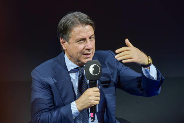 Political leaders Elly Schlein, Giuseppe Conte, Nicola Fratoianni, and Giovanni Donzelli take part in the panel Faccia a Faccia con i politici with Fanpage.it journalists during the Rumore Festival 2026 at Acquario Romano. - 11 Oct 2026 Movimento 5 Stelle President Giuseppe Conte speaks during the panel Faccia a Faccia con i politici at the Rumore Festival 2026 at Acquario Romano in Rome. Rome Italy Copyright: xVincenzoxNuzzolesex xSOPAxImagesx vnuzzolese_2026_10_11_11
