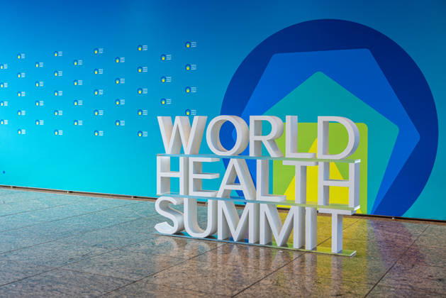 World Health Summit 2026: Global Health Policy, Germany, Berlin, October 11, 2026. A 3D sign for the World Health Summit at the InterContinental Hotel in Berlin, where the international health summit is taking place.
