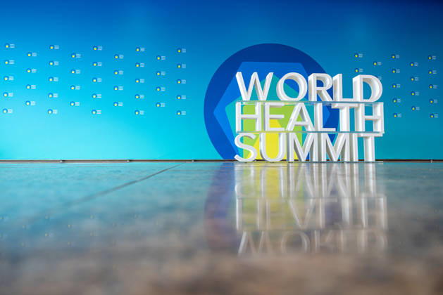 World Health Summit 2026: Global Health Policy, Germany, Berlin, October 11, 2026. A 3D sign for the World Health Summit at the InterContinental Hotel in Berlin, where the international health summit is taking place.
