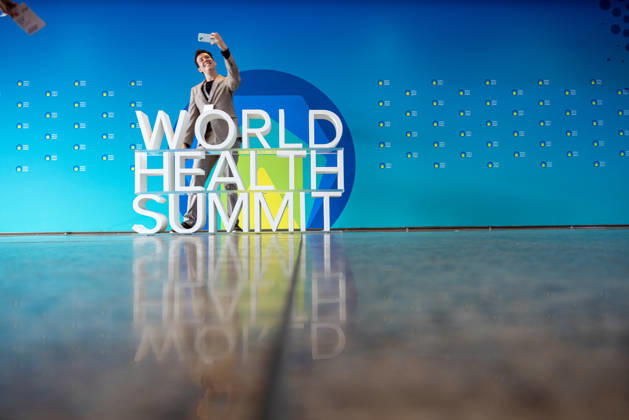World Health Summit 2026: Global Health Policy, Germany, Berlin, October 11, 2026. A 3D sign for the World Health Summit at the InterContinental Hotel in Berlin, where the international health summit is taking place.