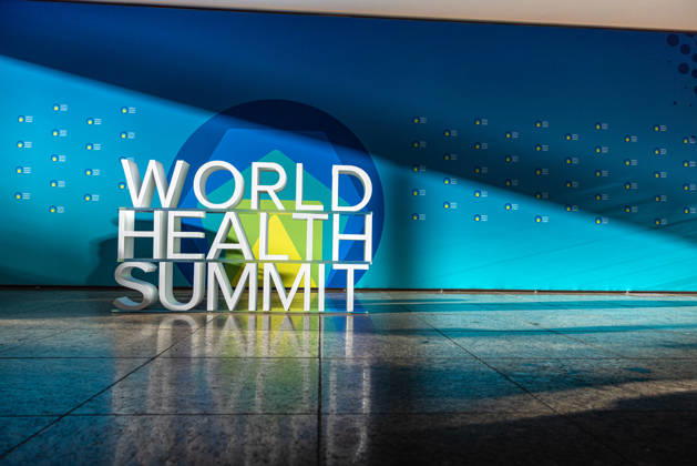 World Health Summit 2026: Global Health Policy, Germany, Berlin, October 11, 2026. A 3D sign for the World Health Summit at the InterContinental Hotel in Berlin, where the international health summit is taking place.