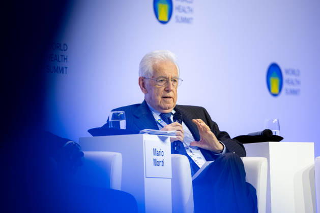 World Health Summit 2026, Germany, Berlin, October 11, 2026 Former Italian Prime Minister Prof. Dr. Mario Monti during a panel di