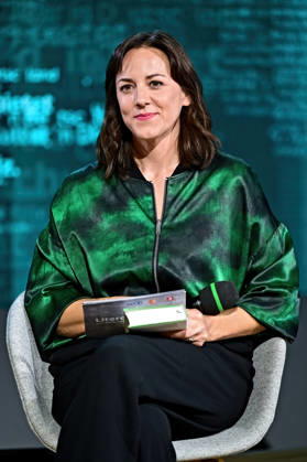 Frankfurt Book Fair 2026: Host Nina Mavis Brunner on October 11, 2026, at the Frankfurt Book Fair 20261011MWI156062