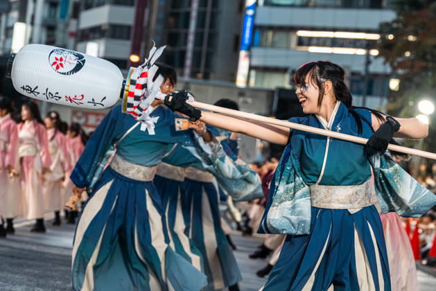 General view, October 11, 2026 - Dancers perform during the main festival of the 27th Tokyo Yosakoi Festival in Ikebukuro, Tokyo, Japan, on October 11, 2026. Held as part of Fukuro Matsuri, the annual dance festival brings together approximately 100 teams and 5,000 performers from across Japan, filling the streets with colorful costumes, synchronized choreography, and energetic yosakoi performances.  aflo_355096950