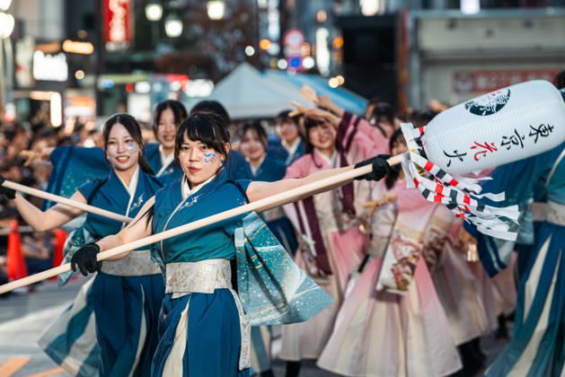 General view, October 11, 2026 - Dancers perform during the main festival of the 27th Tokyo Yosakoi Festival in Ikebukuro, Tokyo, Japan, on October 11, 2026. Held as part of Fukuro Matsuri, the annual dance festival brings together approximately 100 teams and 5,000 performers from across Japan, filling the streets with colorful costumes, synchronized choreography, and energetic yosakoi performances.  aflo_355096951