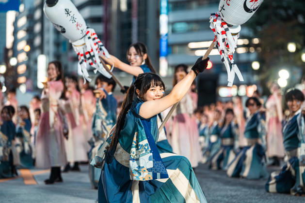 General view, October 11, 2026 - Dancers perform during the main festival of the 27th Tokyo Yosakoi Festival in Ikebukuro, Tokyo, Japan, on October 11, 2026. Held as part of Fukuro Matsuri, the annual dance festival brings together approximately 100 teams and 5,000 performers from across Japan, filling the streets with colorful costumes, synchronized choreography, and energetic yosakoi performances.  aflo_355096953