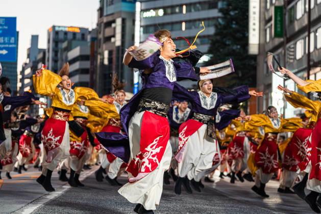 General view, October 11, 2026 - Dancers perform during the main festival of the 27th Tokyo Yosakoi Festival in Ikebukuro, Tokyo, Japan, on October 11, 2026. Held as part of Fukuro Matsuri, the annual dance festival brings together approximately 100 teams and 5,000 performers from across Japan, filling the streets with colorful costumes, synchronized choreography, and energetic yosakoi performances.  aflo_355096957
