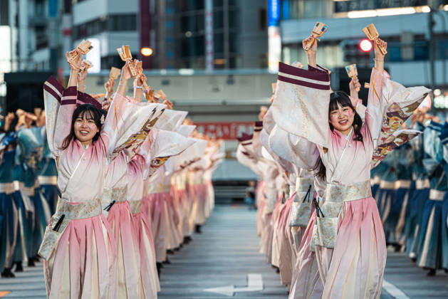 General view, October 11, 2026 - Dancers perform during the main festival of the 27th Tokyo Yosakoi Festival in Ikebukuro, Tokyo, Japan, on October 11, 2026. Held as part of Fukuro Matsuri, the annual dance festival brings together approximately 100 teams and 5,000 performers from across Japan, filling the streets with colorful costumes, synchronized choreography, and energetic yosakoi performances.  aflo_355096961