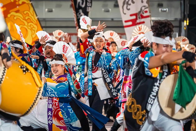 General view, October 11, 2026 - Dancers perform during the main festival of the 27th Tokyo Yosakoi Festival in Ikebukuro, Tokyo, Japan, on October 11, 2026. Held as part of Fukuro Matsuri, the annual dance festival brings together approximately 100 teams and 5,000 performers from across Japan, filling the streets with colorful costumes, synchronized choreography, and energetic yosakoi performances.  aflo_355097116