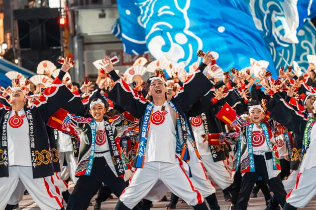 General view, October 11, 2026 - Dancers perform during the main festival of the 27th Tokyo Yosakoi Festival in Ikebukuro, Tokyo, Japan, on October 11, 2026. Held as part of Fukuro Matsuri, the annual dance festival brings together approximately 100 teams and 5,000 performers from across Japan, filling the streets with colorful costumes, synchronized choreography, and energetic yosakoi performances.  aflo_355097130