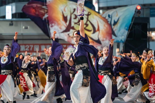 General view, October 11, 2026 - Dancers perform during the main festival of the 27th Tokyo Yosakoi Festival in Ikebukuro, Tokyo, Japan, on October 11, 2026. Held as part of Fukuro Matsuri, the annual dance festival brings together approximately 100 teams and 5,000 performers from across Japan, filling the streets with colorful costumes, synchronized choreography, and energetic yosakoi performances.  aflo_355097136