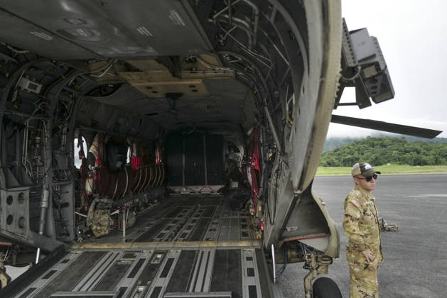 US military personnel organize humanitarian aid supplies in Panama PANAMA PACIFICO, PANAMA - OCTOBER 11: U.S. Armed Forces personnel are seen on the runway at Panama Pacifico International Airport in Panama on October 11, 2026. The U.S. Southern Command is supporting humanitarian relief operations following a 7.7-magnitude earthquake that struck Panama on Friday. Mauricio Valenzuela Anadolu Panama Pacifico Panama. Editorial use only. Please get in touch for any other usage. Copyright: x2026xAnadoluxMauricioxValenzuelax