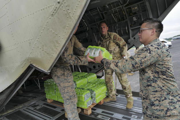 US military personnel organize humanitarian aid supplies in Panama PANAMA PACIFICO, PANAMA - OCTOBER 11: U.S. military personnel load humanitarian aid supplies onto a military helicopter at Panama Pacifico International Airport in Panama on October 11, 2026. The U.S. Southern Command is coordinating emergency relief operations to deliver food, water, and essential supplies to communities affected by Friday’s devastating 7.7-magnitude earthquake. Mauricio Valenzuela Anadolu Panama Pacifico Panama. Editorial use only. Please get in touch for any other usage. Copyright: x2026xAnadoluxMauricioxValenzuelax