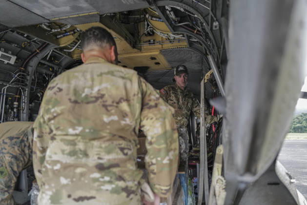 US military personnel organize humanitarian aid supplies in Panama PANAMA PACIFICO, PANAMA - OCTOBER 11: U.S. military personnel load humanitarian aid supplies onto a military helicopter at Panama Pacifico International Airport in Panama on October 11, 2026. The U.S. Southern Command is coordinating emergency relief operations to deliver food, water, and essential supplies to communities affected by Friday’s devastating 7.7-magnitude earthquake. Mauricio Valenzuela Anadolu Panama Pacifico Panama. Editorial use only. Please get in touch for any other usage. Copyright: x2026xAnadoluxMauricioxValenzuelax