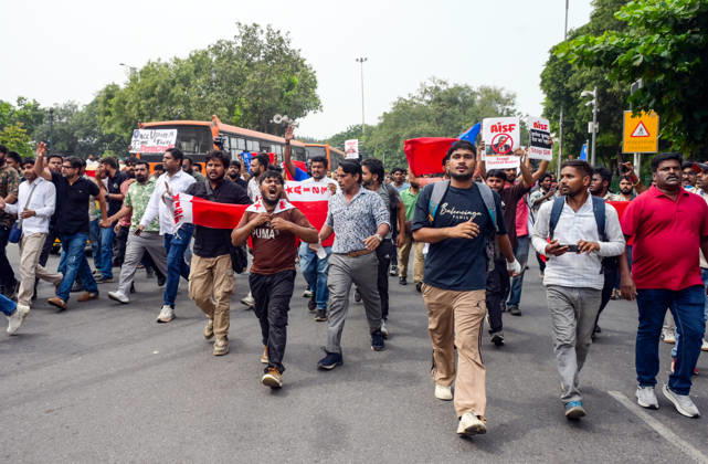 Protesters during a protest against CEC Gyanesh Kumar at Connaught Place in New Delhi New Delhi, Oct 11 (ANI): Protesters during a protest against Chief Election Commissioner Gyanesh Kumar at Connaught Place, in New Delhi on Sunday. NEW DELHI Delhi India Copyright: xANIx ANI_20261011333