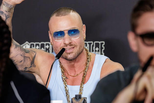 October 11, 2026, Essen: Eric Sindermann at the press conference for Fame Fighting 4 Celebrity Boxing at the Atlantic Hotel in Essen, North Rhine-Westphalia, Germany