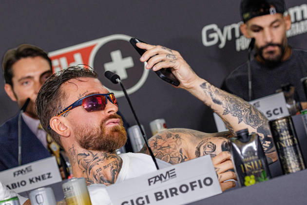October 11, 2026, Essen: Luigi Gigi Birofio at the press conference for Fame Fighting 4 Celebrity Boxing at the Atlantic Hotel in Essen, North Rhine-Westphalia, Germany