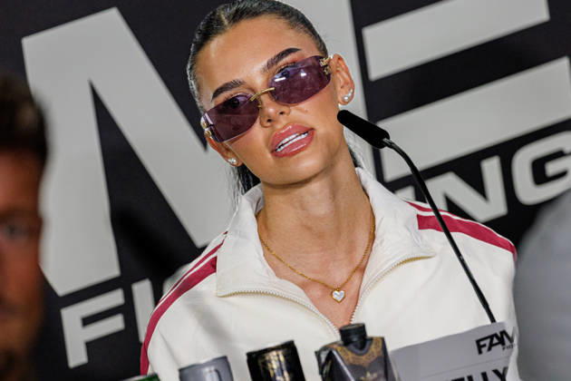 October 11, 2026: Nelly Noire at the press conference for Fame Fighting 4 Celebrity Boxing at the Atlantic Hotel in Essen, North Rhine-Westphalia, Germany