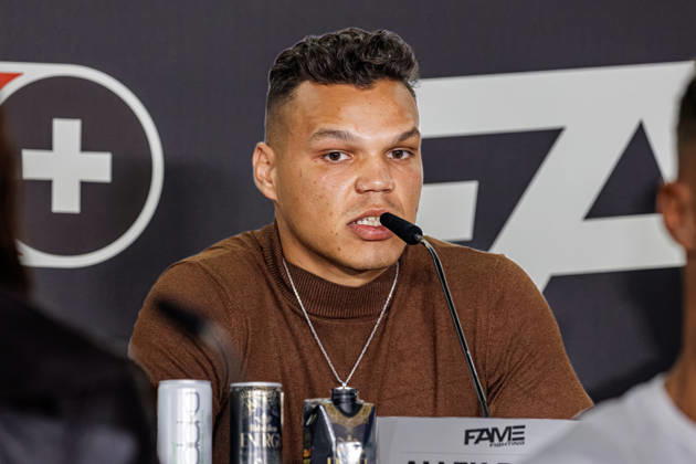 October 11, 2026, Essen: Allen Bauer at the press conference for Fame Fighting 4 Celebrity Boxing at the Atlantic Hotel in Essen, North Rhine-Westphalia, Germany