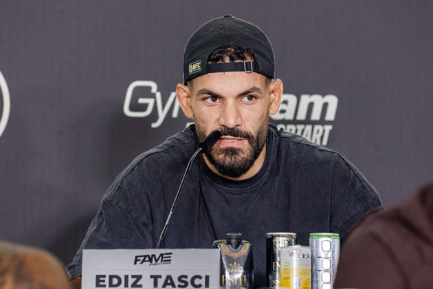 October 11, 2026, Essen: Ediz Tasci at the press conference for Fame Fighting 4 Celebrity Boxing at the Atlantic Hotel in Essen, North Rhine-Westphalia, Germany