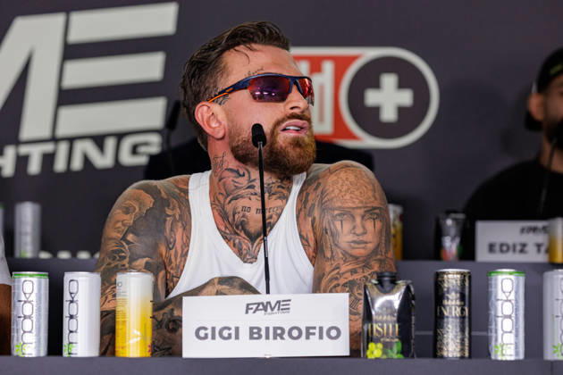 October 11, 2026, Essen: Luigi Gigi Birofio at the press conference for Fame Fighting 4 Celebrity Boxing at the Atlantic Hotel in Essen, North Rhine-Westphalia, Germany