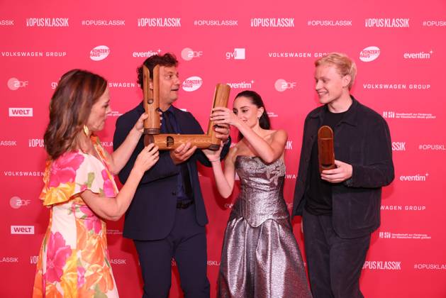 Opus Klassik 2026, Winners: Sarah Willis, Jonas Kaufmann, Esther Abrami, Alexander Malofeev; Winners of the Opus Klassik 2026, Konzerthaus Berlin, Berlin, Date: October 11, 2026 Copyright: xEventpress Kratschx