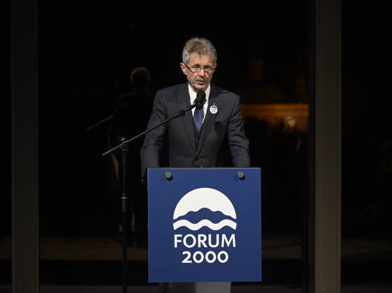 Czech Senate President Milos Vystrcil speaks at the opening of the 30th annual Forum 2000 conference in Prague, on October 11, 2026. (CTKxPhoto MichalxKrumphanzl) CTKPhotoP2026101106798  CTKPhotoP2026101106798