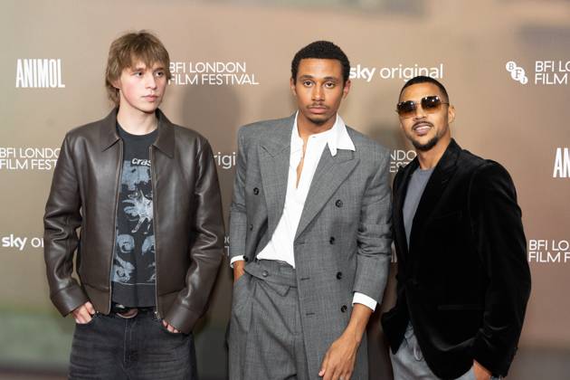 October 11, 2026, London, United Kingdom: (L-R), Vladyslav Baliuk, Sekou Diaby and Swindle attend the ANIMOL Screening at The 70th BFI London Film Festival at the BFI, Southbank.Cast and Guests attend the ANIMOL Screening at The 70th BFI London Film Festival, The BFI, Southbank, London London United Kingdom  - ZUMAs197 20261011_aaa_s197_139 Copyright: xPhilxLewisx