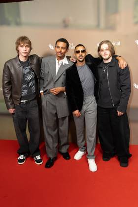 October 11, 2026, London, United Kingdom: (L-R), Vladyslav Baliuk, Sekou Diaby, Swindle and Ryan Dean attend the ANIMOL Screening at The 70th BFI London Film Festival at the BFI, Southbank.Cast and Guests attend the ANIMOL Screening at The 70th BFI London Film Festival, The BFI, Southbank, London London United Kingdom  - ZUMAs197 20261011_aaa_s197_144 Copyright: xPhilxLewisx