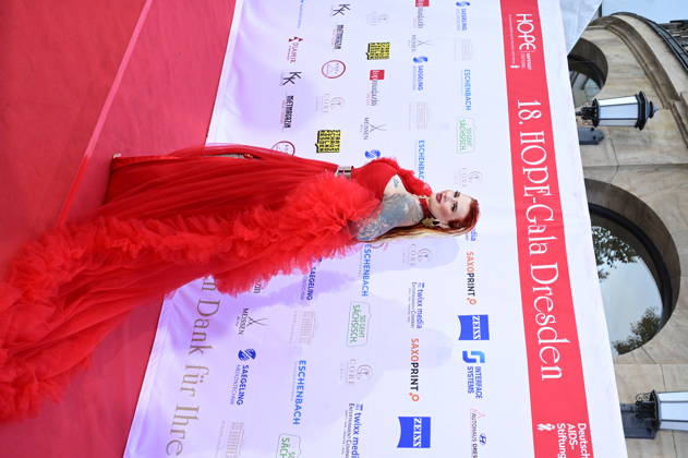 Lyn Künstner at the 18th Hope Gala 2026 at the Schauspielhaus Dresden, October 10, 2026 Copyright: xMatthiasxWehnertx
