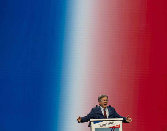 October 11, 2026, Clermont-Ferrand, Auvergne-Rho Ne-Alpes, France: CLERMONT-FERRAND, FRANCE - OCTOBER 11, 2026: Jean-Luc Melenchon, leader of the far-left party La France Insoumise (LFI) and 2027 presidential candidate, delivers a speech during a major political rally at the Zenith d Auvergne in Clermont-Ferrand, France, on October 11, 2026. Around 10,000 supporters gathered at the venue to attend the campaign event. Clermont-Ferrand France - ZUMAa252 20261011_zip_a252_011 Copyright: xDavidxAllignonx