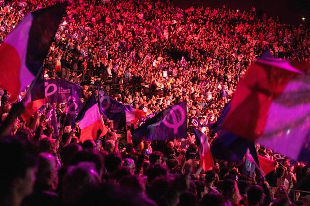 October 11, 2026, Clermont-Ferrand, Auvergne-Rho Ne-Alpes, France: CLERMONT-FERRAND, FRANCE - OCTOBER 11, 2026: Jean-Luc Melenchon, leader of the far-left party La France Insoumise (LFI) and 2027 presidential candidate, delivers a speech during a major political rally at the Zenith d Auvergne in Clermont-Ferrand, France, on October 11, 2026. Around 10,000 supporters gathered at the venue to attend the campaign event. Clermont-Ferrand France - ZUMAa252 20261011_zip_a252_019 Copyright: xDavidxAllignonx