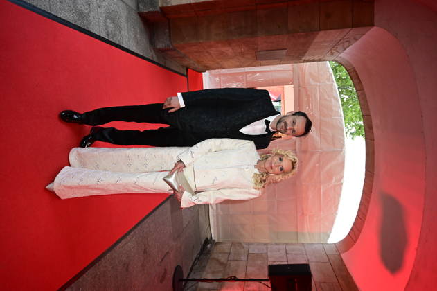 Victoria Herrmann with her husband David Böthig at the 18 Hope Gala 2026 at the Schauspielhaus Dresden, October 10, 2026 Copyright: xMatthiasxWehnertx