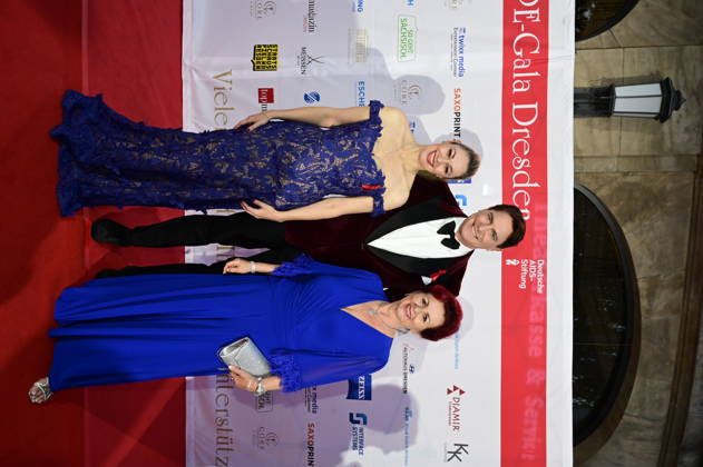 Ruth Moschner, Benjamin Bieneck, and Viola Klein at the 18th Hope Gala 2026 at the Schauspielhaus Dresden, October 10, 2026 Copyright: xMatthiasxWehnertx