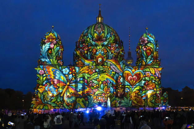 Festival of Lights, Light Festival in Downtown Berlin, October 10, 2026, Berlin Cathedral, 22nd BERLIN FESTIVAL OF LIGHTS, theme Colors of Love, light installations, October 11, 2026, Berlin, Germany English Berlin Cathedral, 22nd Berlin Festival of Lights, theme Colors of Love, light installations, October 11, 2026, Berlin, Germany Berlin City Center Berlin G Copyright: xPeterxEngelkex