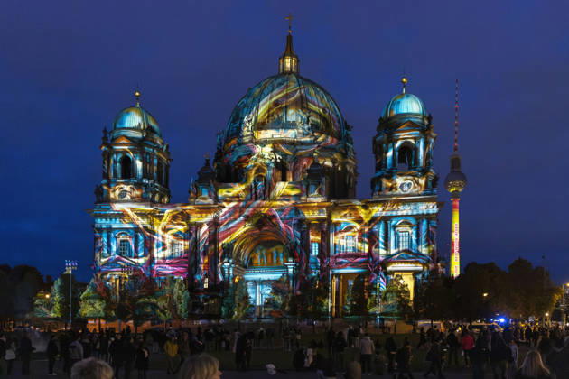 Festival of Lights, Light Festival in Downtown Berlin, October 10, 2026, Berlin Cathedral, 22nd BERLIN FESTIVAL OF LIGHTS, theme Colors of Love, light installations, October 11, 2026, Berlin, Germany English Berlin Cathedral, 22nd Berlin Festival of Lights, theme Colors of Love, light installations, October 11, 2026, Berlin, Germany Berlin City Center Berlin G Copyright: xPeterxEngelkex
