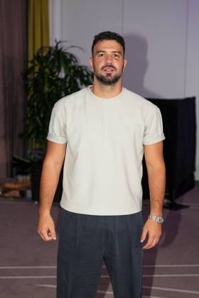 Fame Fighting 2026 Press Conference: Yasin Cilingir at the press conference for the fourth edition of Fame Fighting Celebrity Boxing on October 11, 2026, at the Atlantic Hotel in Essen, North Rhine-Westphalia