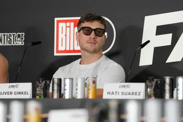 Fame Fighting 2026 Press Conference: Oliver Ginkel at the press conference for the fourth edition of Fame Fighting Celebrity Boxing on October 11, 2026, at the Atlantic Hotel in Essen, North Rhine-Westphalia