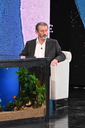 IPA89573728 - Milan, TV Show Che Tempo Che Fa - Nove. Pictured: Michele Serra Copyright: xTe-Cox xComi Terenghix IPA89573728
